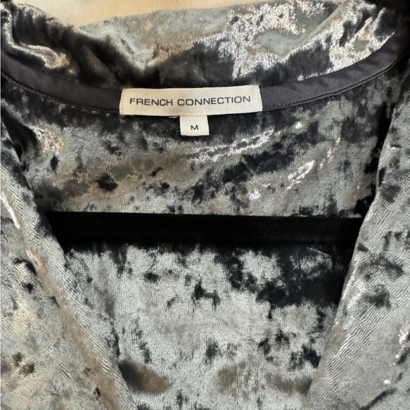 French Connection Velvet Pajama Set in Gray - Picture 3 of 10